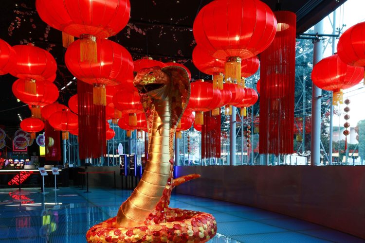 Instalação comemorativa do Ano Novo chinês no Casino Lisboa ate 27 de fevereiro